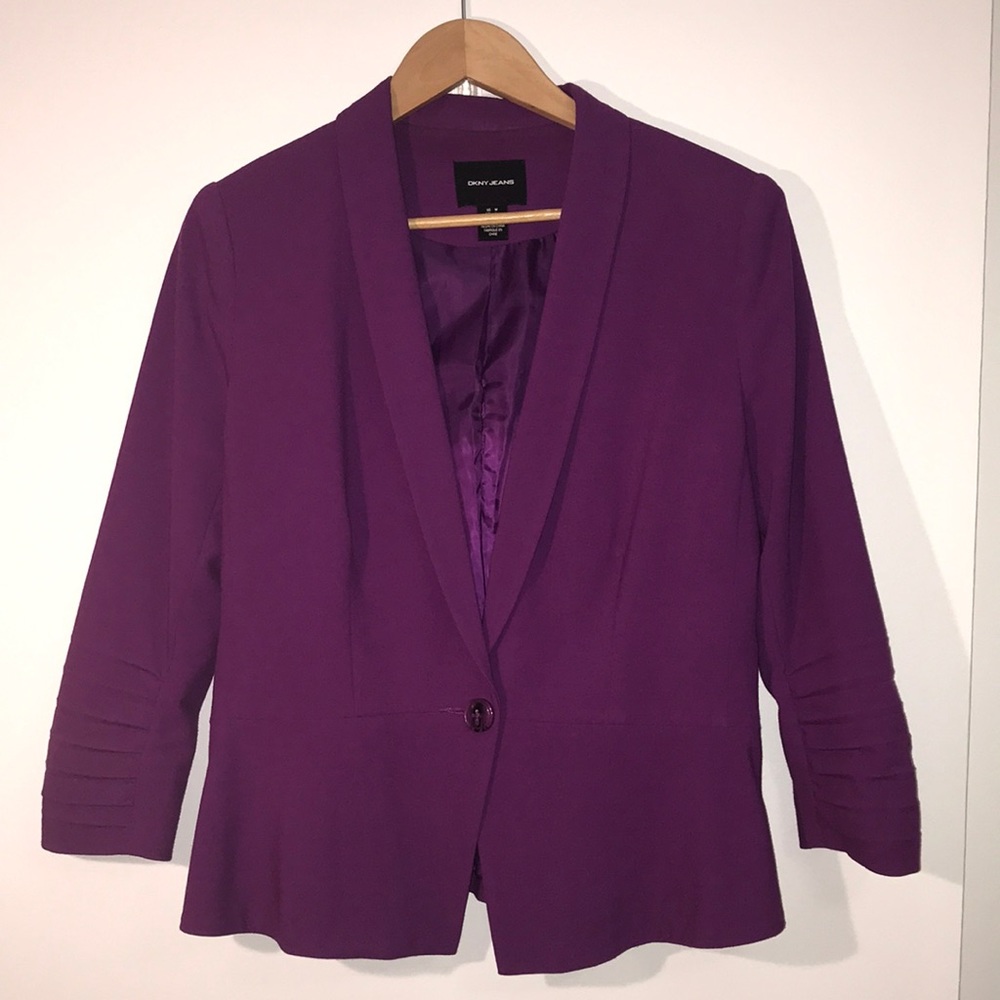 DKNY bright violet jacket